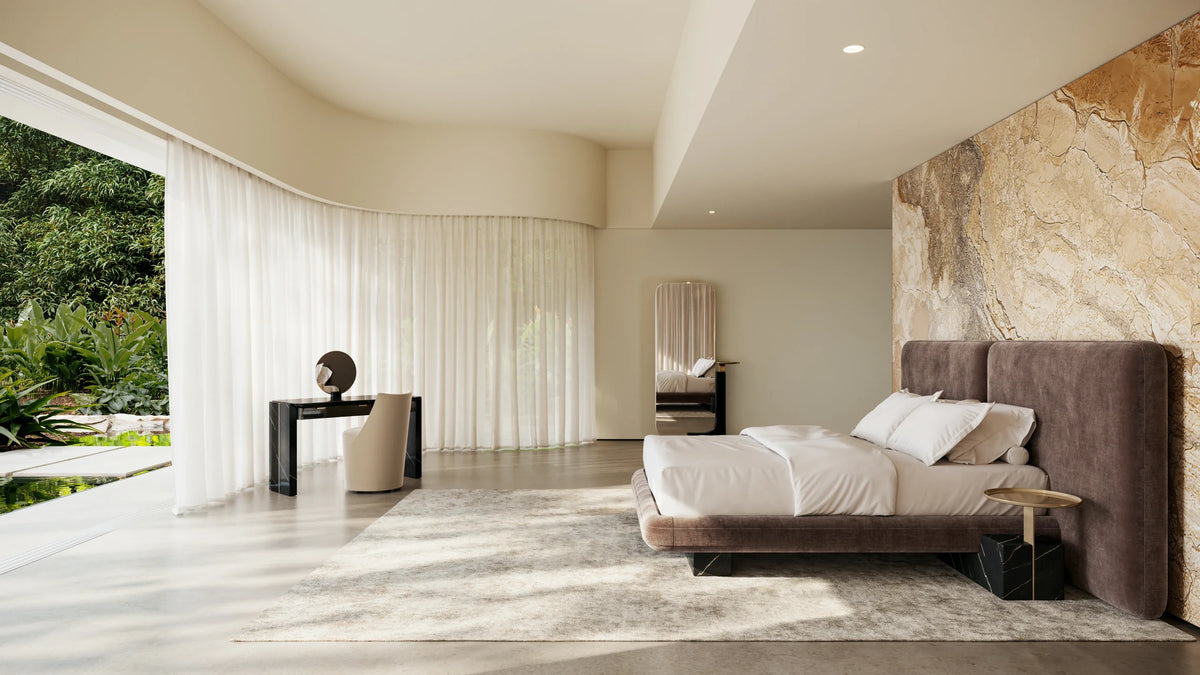 Caracole Overlap Floor Mirror – angle view – Lusso Furniture Miami