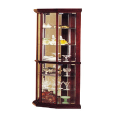 ACME Huxley Corner Curio Cabinet – angle view – Lusso Furniture Miami