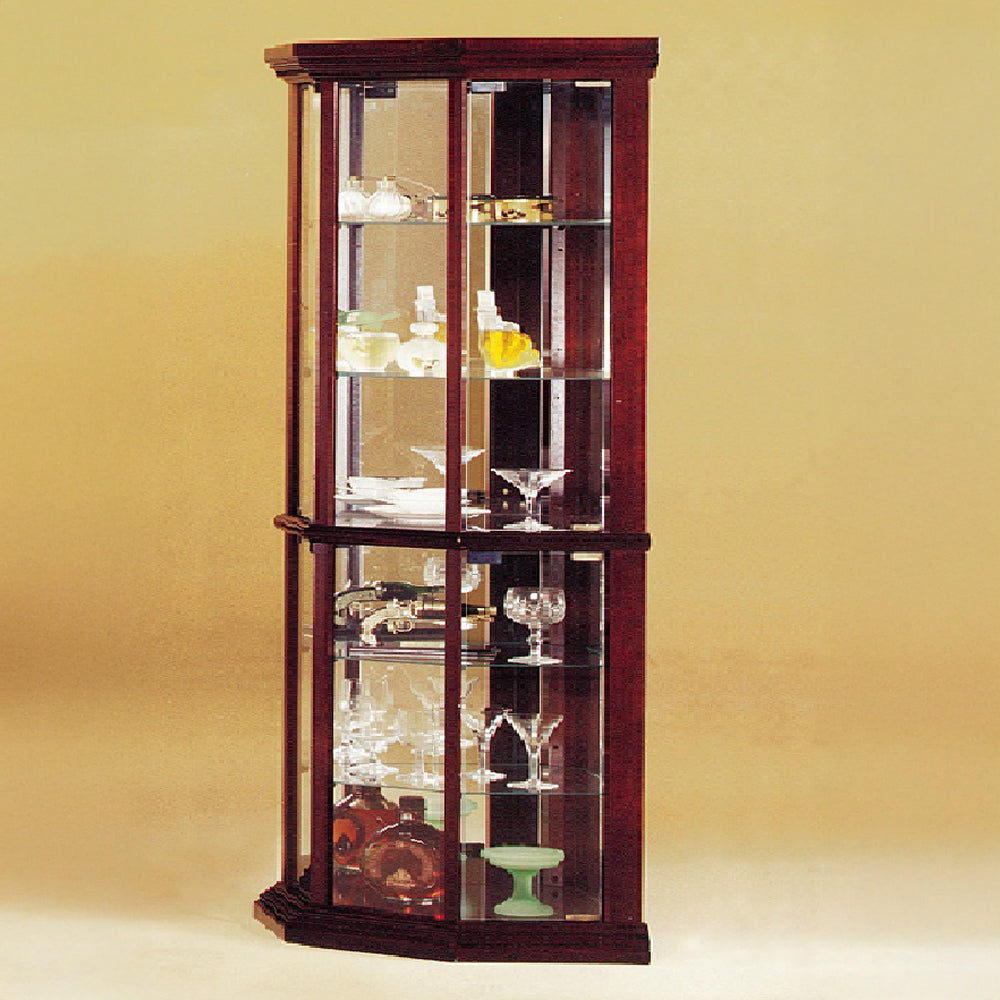 ACME Huxley Corner Curio Cabinet – front view – Lusso Furniture Miami