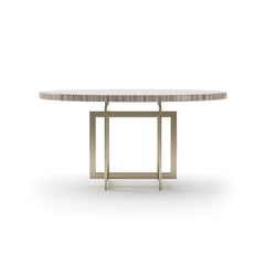 Caracole Wish You Were Here Round Dining Table – front view – Lusso Furniture Miami