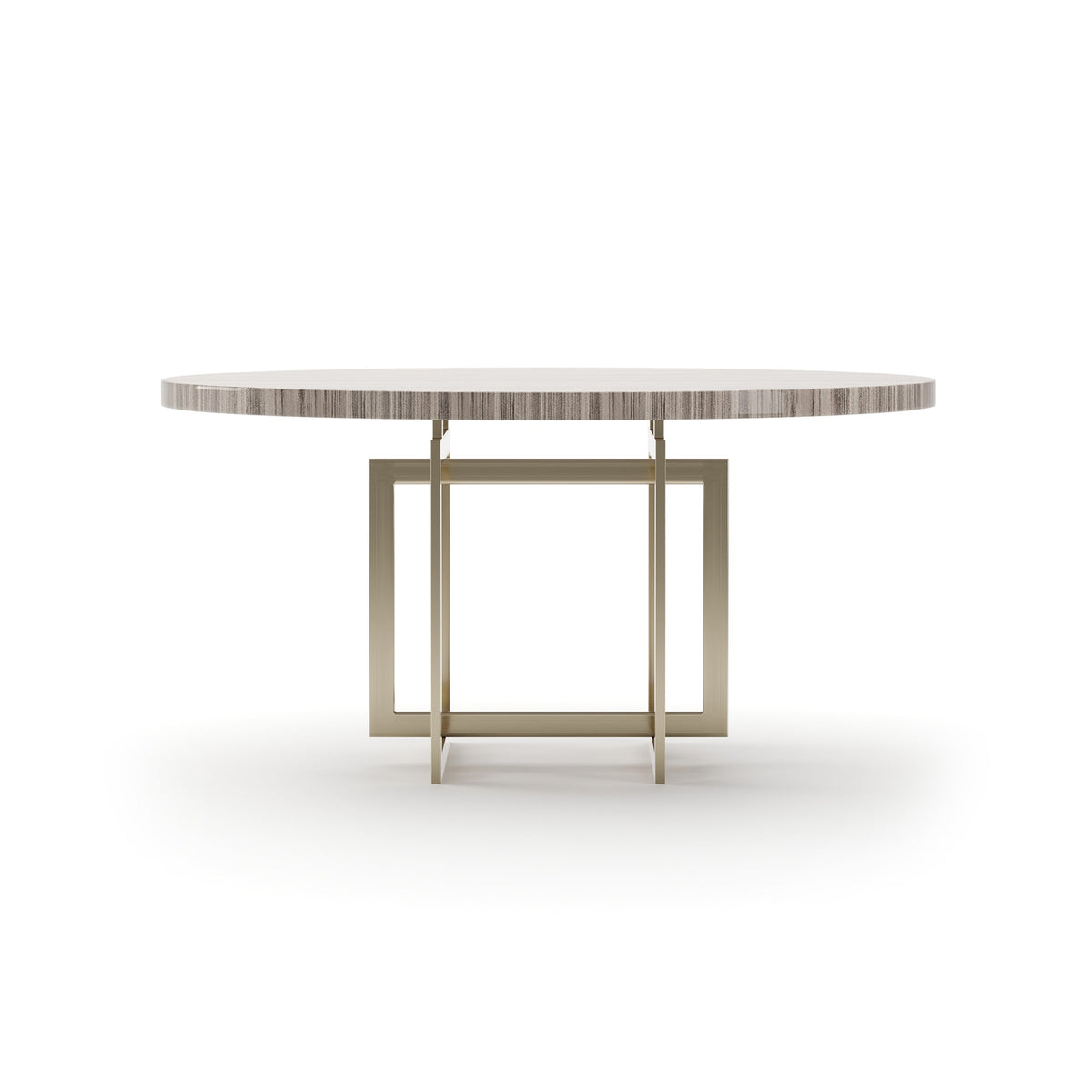 Caracole Wish You Were Here Round Dining Table – front view – Lusso Furniture Miami