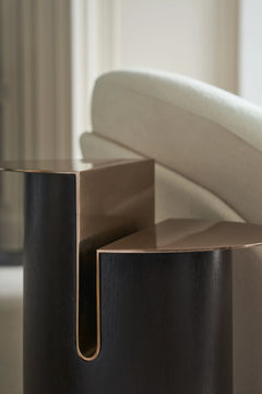 Caracole Discord Side Table – side view – Lusso Furniture Miami