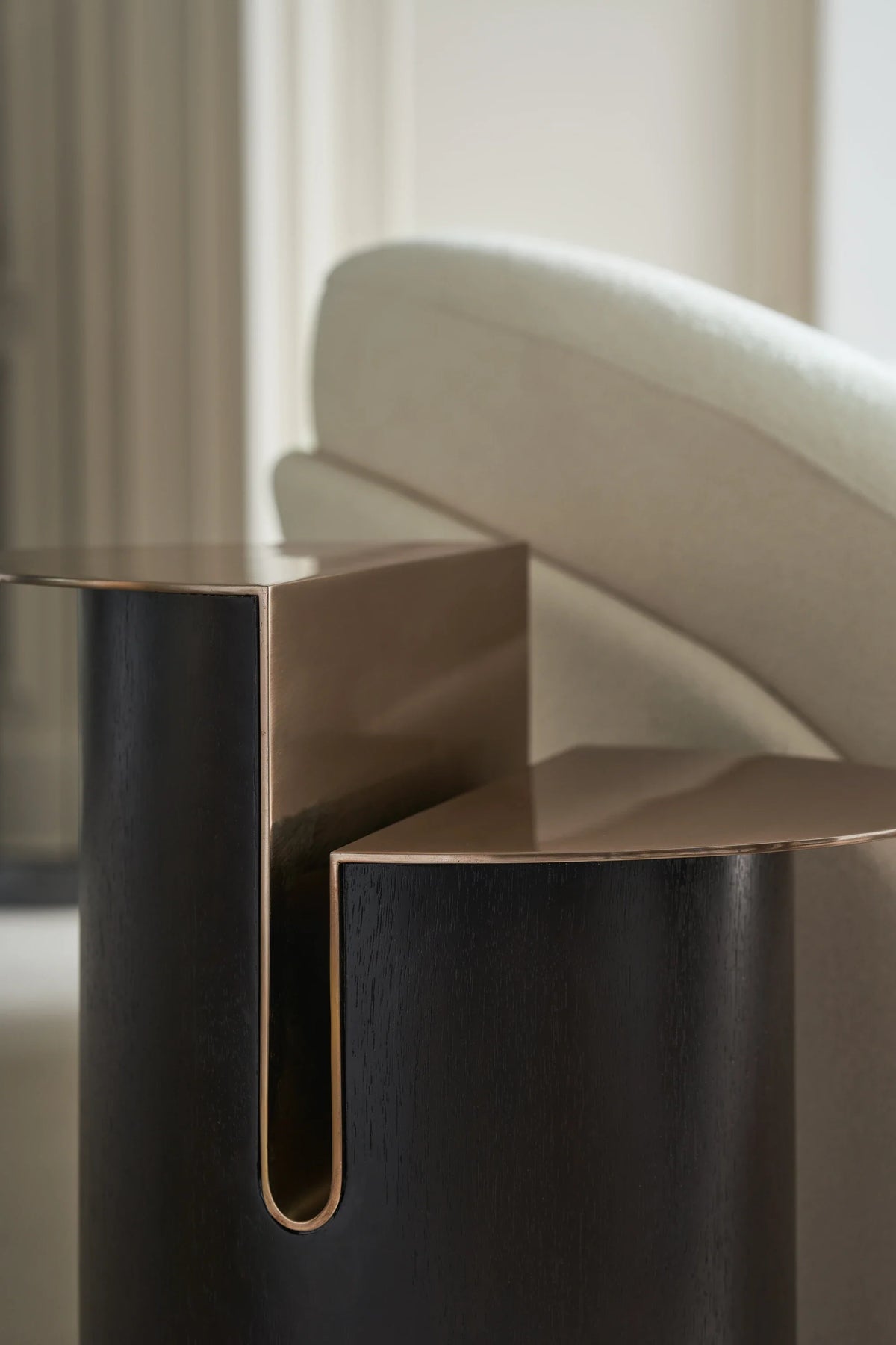 Caracole Discord Side Table – side view – Lusso Furniture Miami