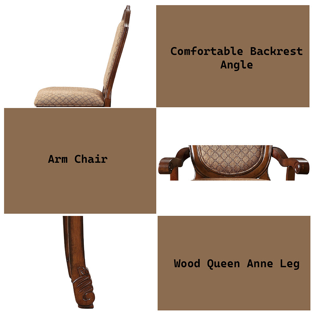 ACME Chateau De Ville Arm Chair Set of 2 – view 13 – Lusso Furniture Miami