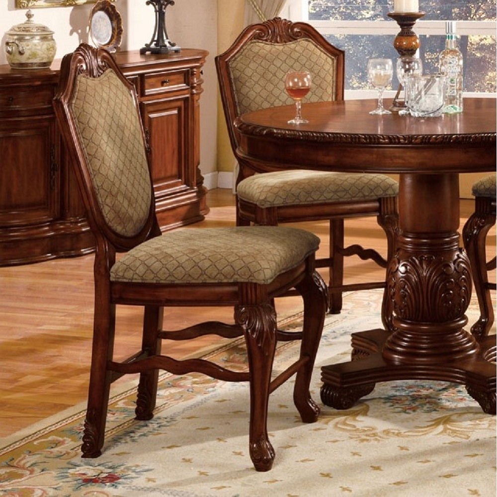 ACME Chateau De Ville Counter Height Chair Set – front view – Lusso Furniture Miami