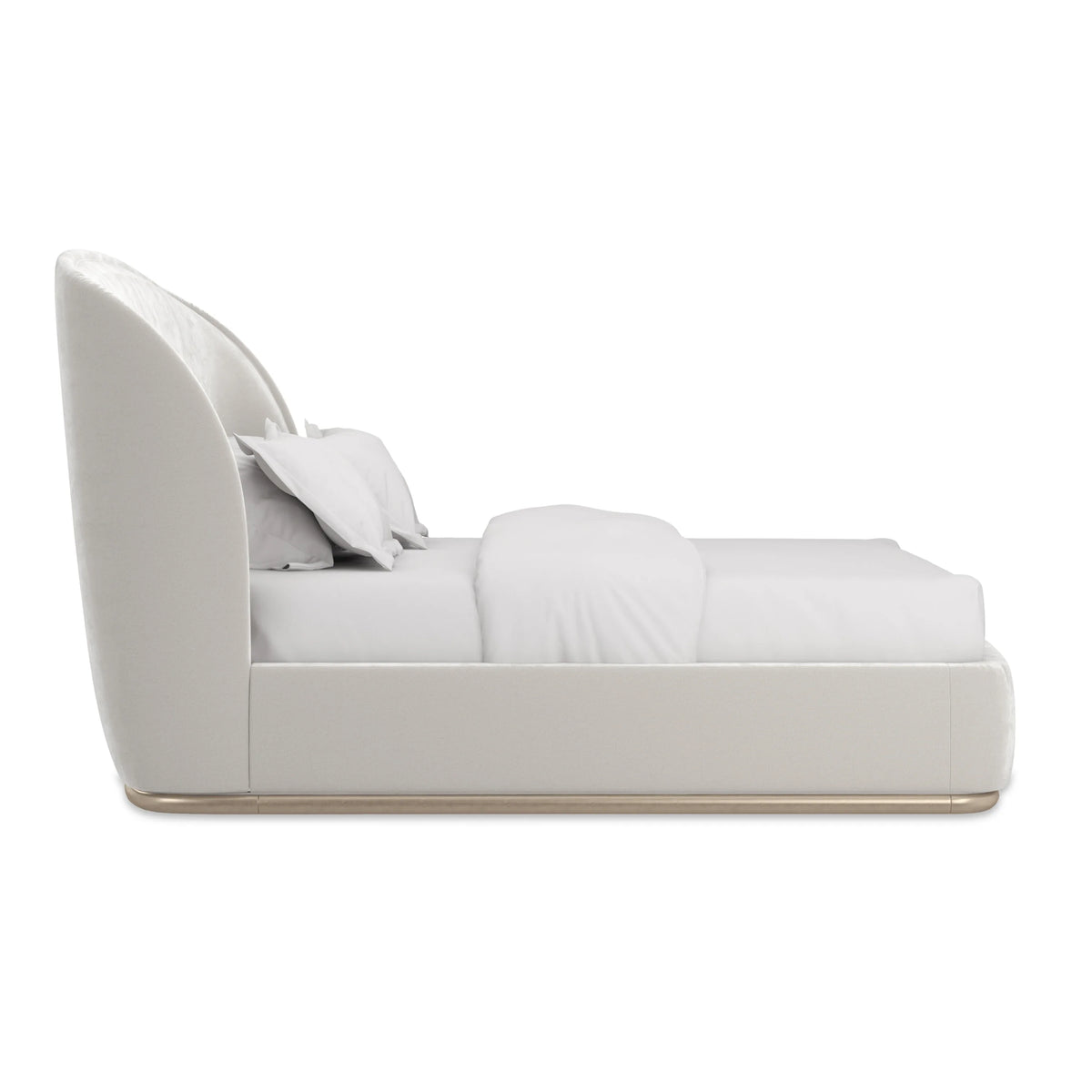 Caracole Opal Bed – side view – Lusso Furniture Miami