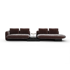 Caracole Overlap Sectional – front view – Lusso Furniture Miami