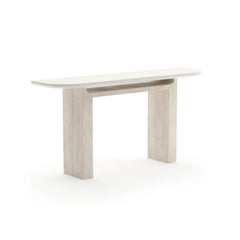 Caracole Overlap Open Console Table – side view – Lusso Furniture Miami