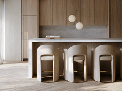 Caracole Overlap Counter Stool – angle view – Lusso Furniture Miami