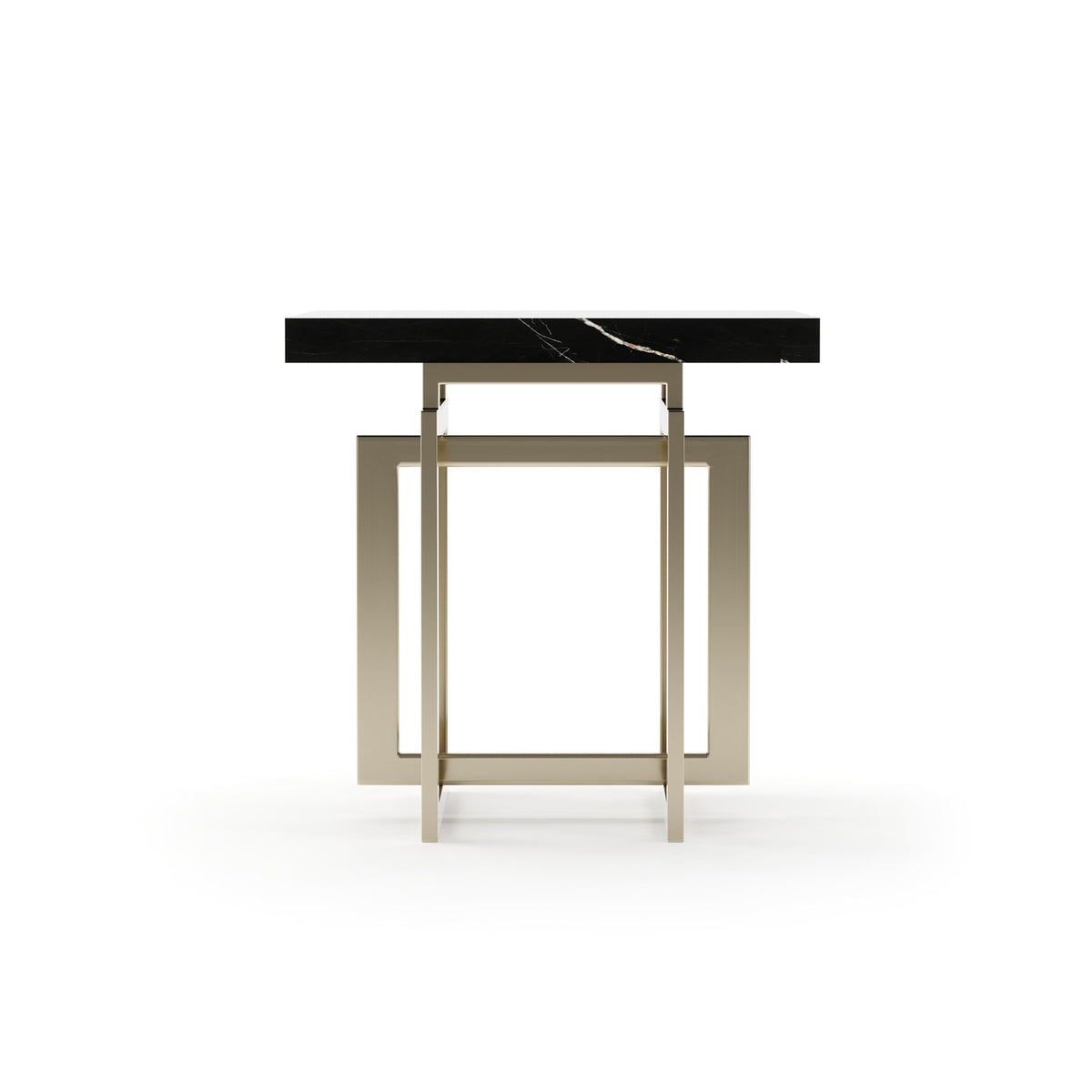 Caracole Wish You Were Here Square Table – front view – Lusso Furniture Miami