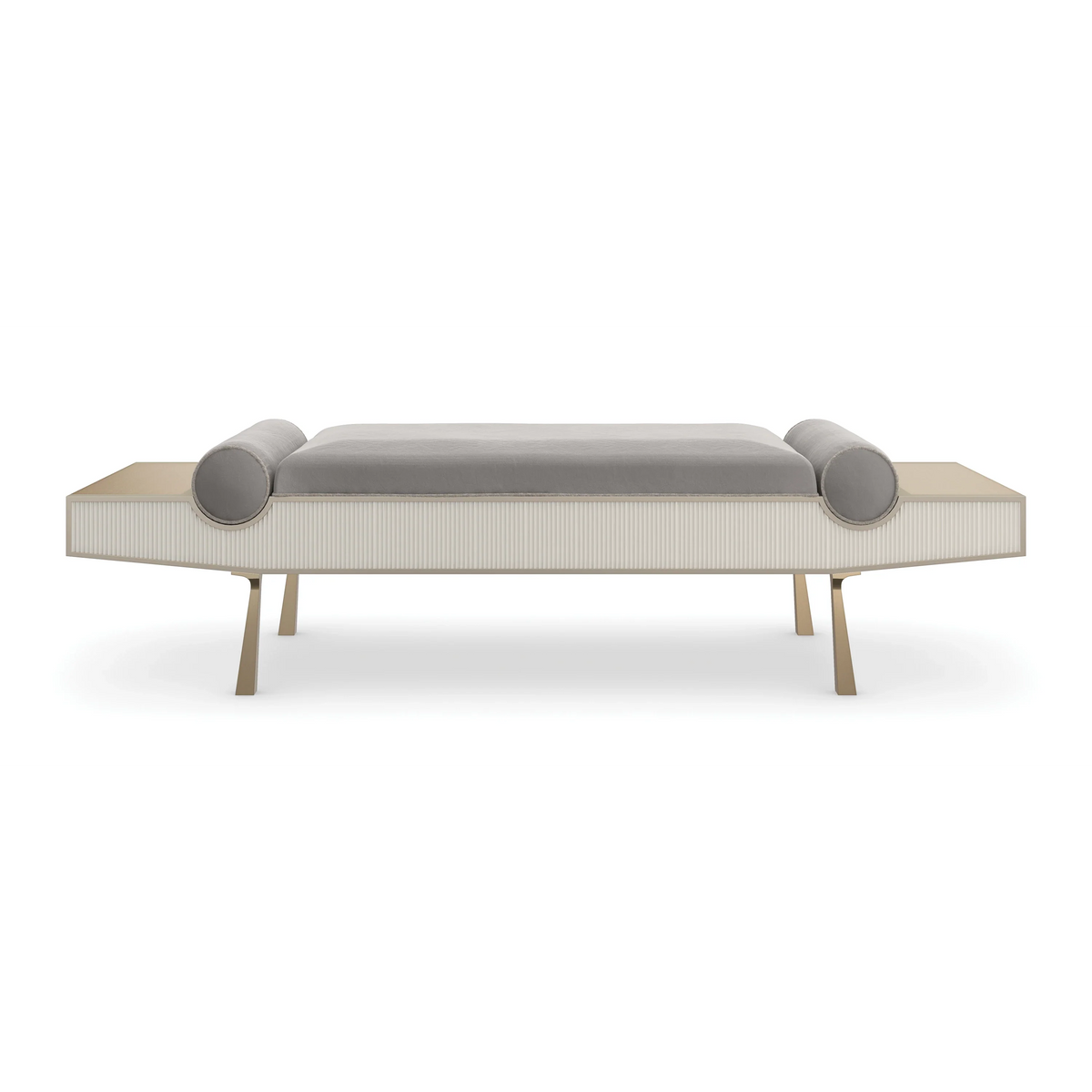 Caracole Roll Play Bench – front view – Lusso Furniture Miami