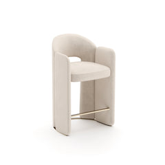 Caracole Overlap Counter Stool – side view – Lusso Furniture Miami