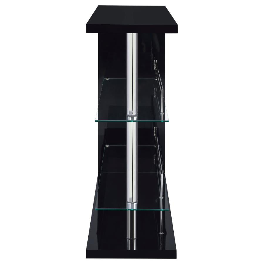 Prescott Rectangular Home Wine Table Black High Gloss-zoom-3