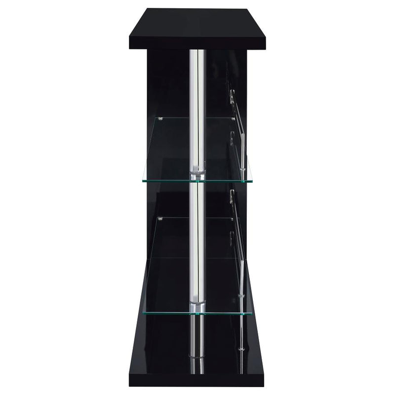 Prescott Rectangular Home Wine Table Black High Gloss-zoom-