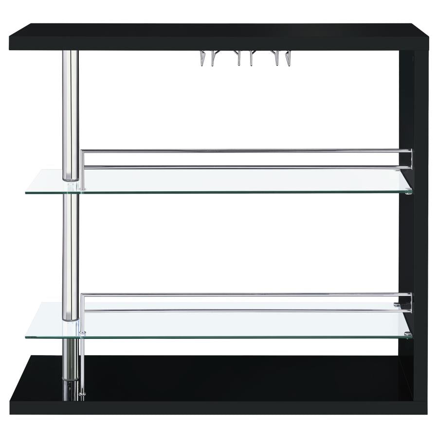 Prescott Rectangular Home Wine Table Black High Gloss-zoom-4