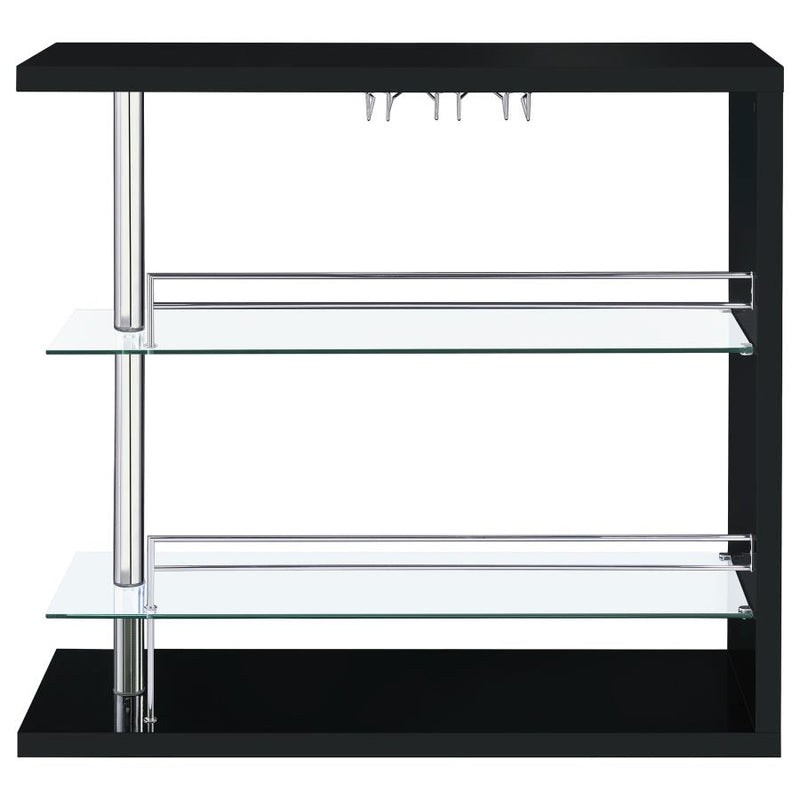 Prescott Rectangular Home Wine Table Black High Gloss-zoom-