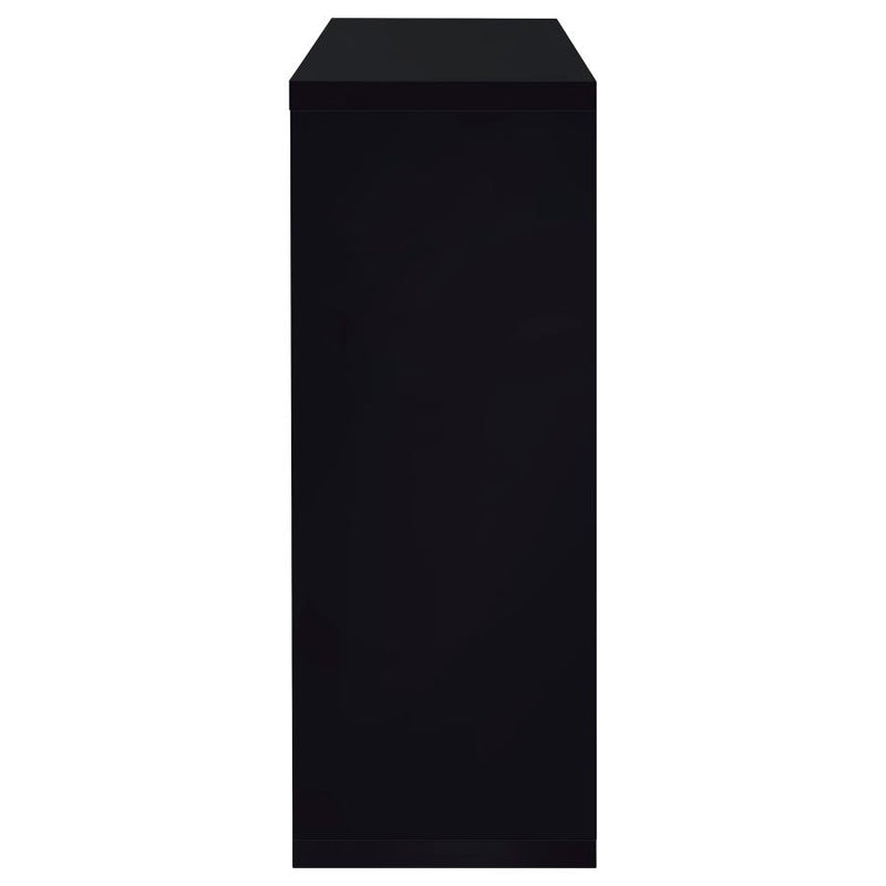 Prescott Rectangular Home Wine Table Black High Gloss-zoom-