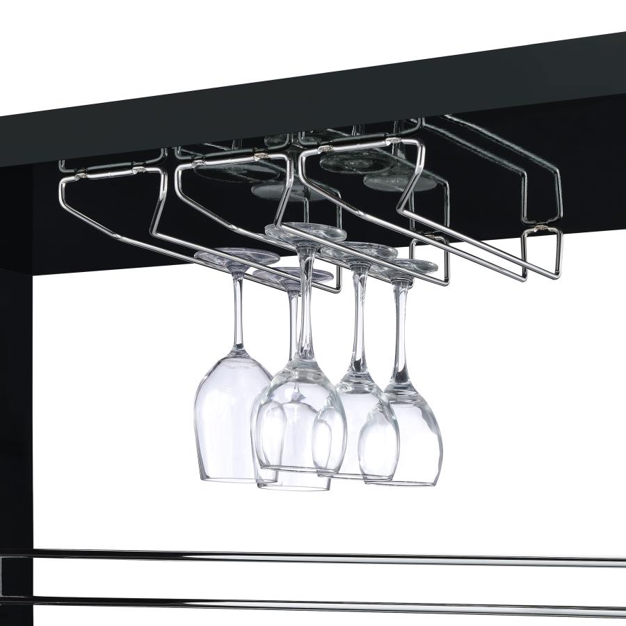 Prescott Rectangular Home Wine Table Black High Gloss-7