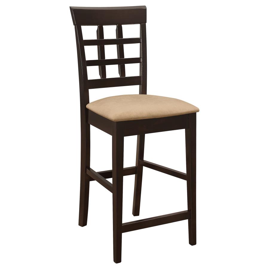 Gabriel Lattice Back Counter Chair Cappuccino (Set of 2)-3