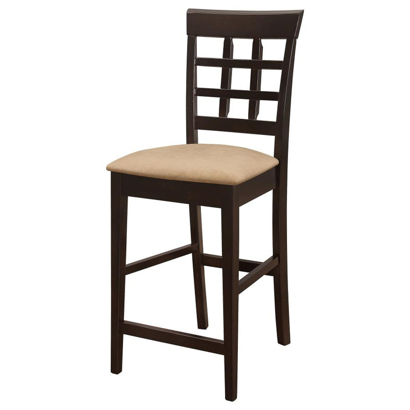 Gabriel Lattice Back Counter Chair Cappuccino (Set of 2)-zoom-