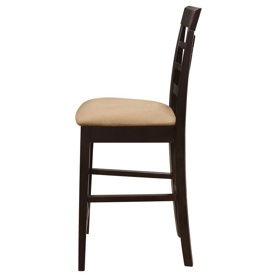 Gabriel Lattice Back Counter Chair Cappuccino (Set of 2)-zoom-6