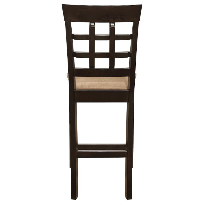 Gabriel Lattice Back Counter Chair Cappuccino (Set of 2)-zoom-