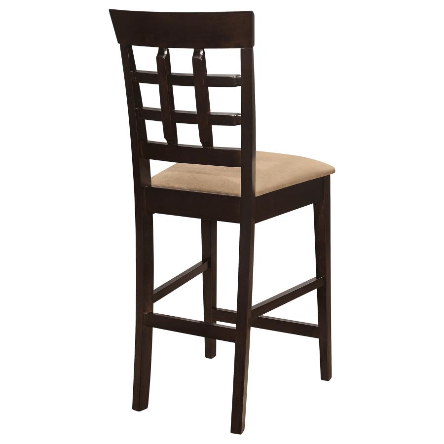 Gabriel Lattice Back Counter Chair Cappuccino (Set of 2)-9