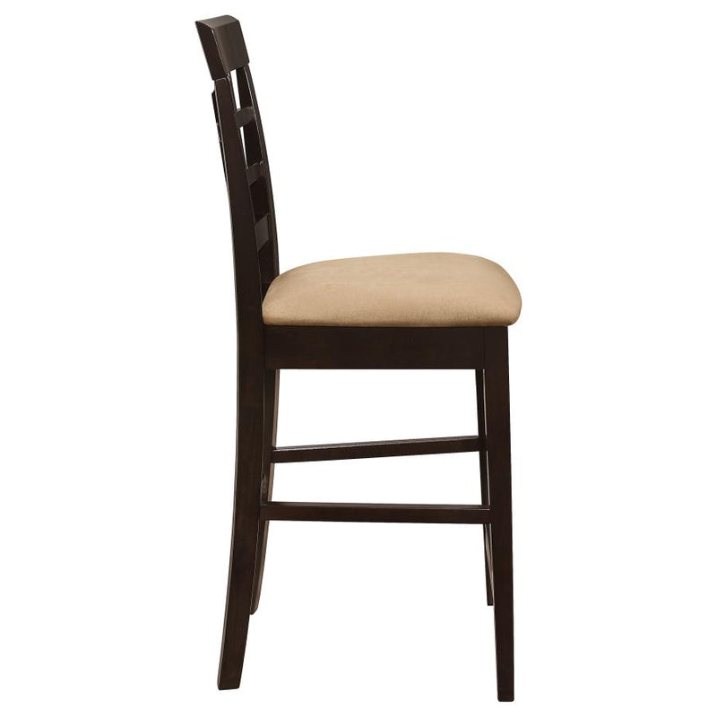 Gabriel Lattice Back Counter Chair Cappuccino (Set of 2)-zoom-