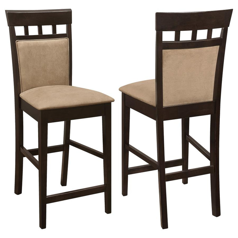 Gabriel Closed Back Counter Chair Cappuccino (Set of 2)-zoom-