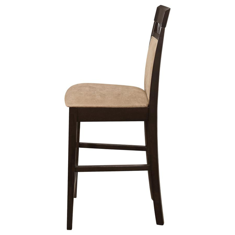 Gabriel Closed Back Counter Chair Cappuccino (Set of 2)-zoom-