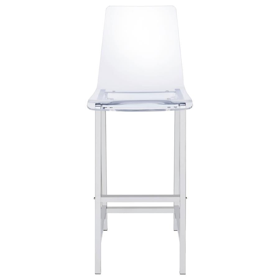 Juelia Clear Acrylic Bar Chair Chrome (Set of 2)-zoom-4