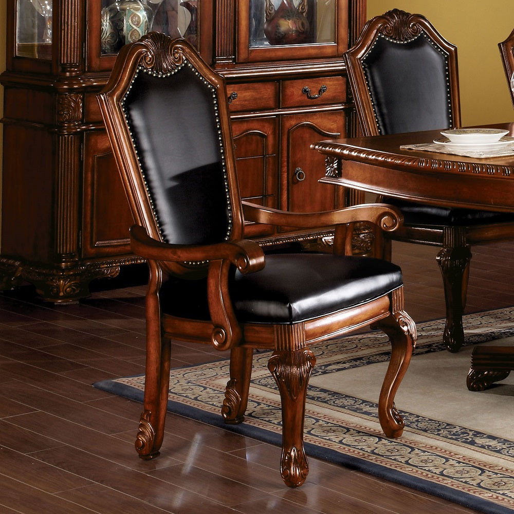 ACME Chateau De Ville Arm Chair Set of 2 – front view – Lusso Furniture Miami