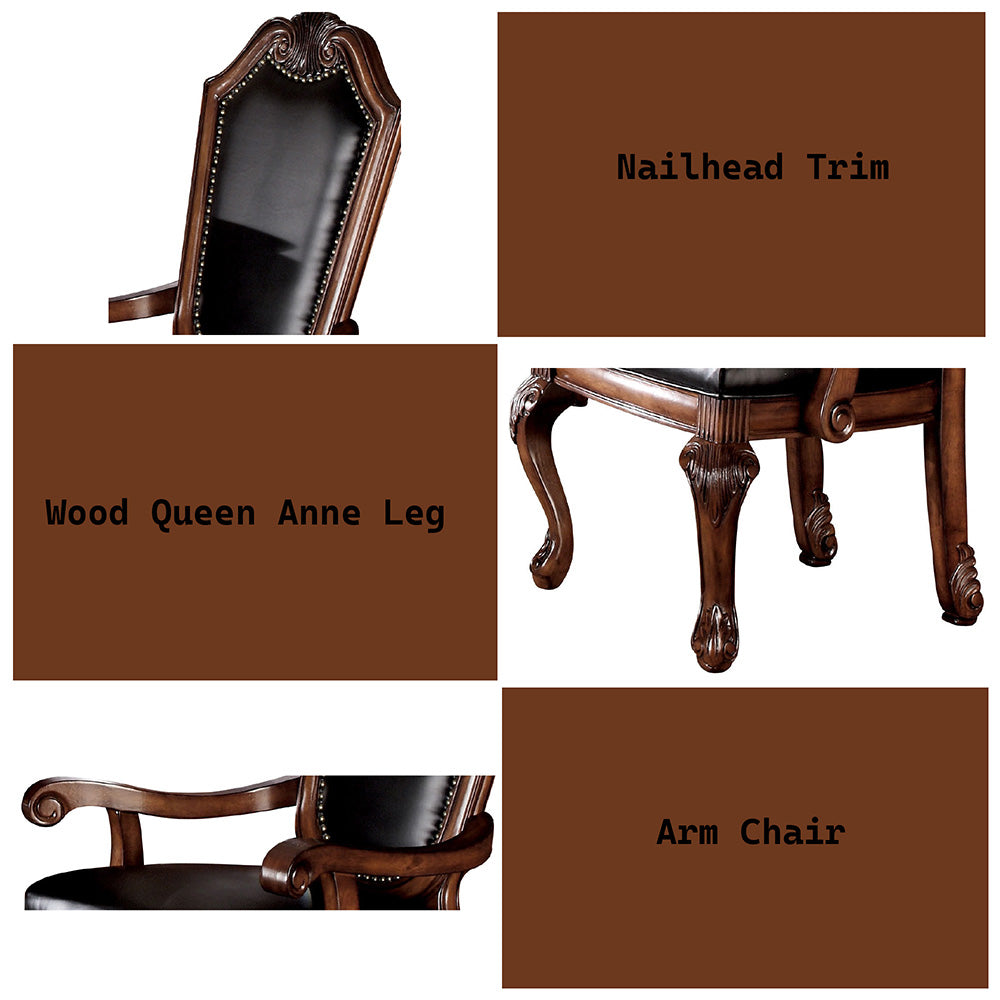 ACME Chateau De Ville Arm Chair Set of 2 – detail – Lusso Furniture Miami