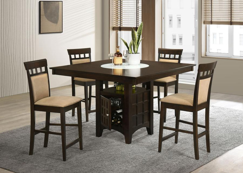 Gabriel 5-piece Square Counter Height Dining Set Cappuccino-zoom-