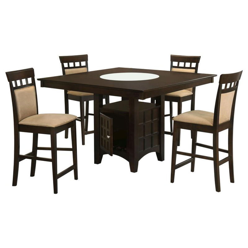 Gabriel 5-piece Square Counter Height Dining Set Cappuccino-zoom-