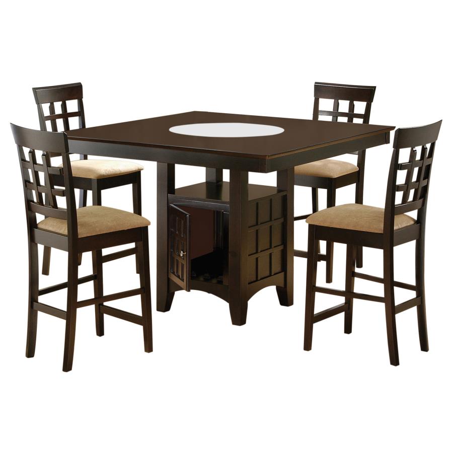 Gabriel 5-piece Square Counter Height Dining Set Cappuccino-zoom-2
