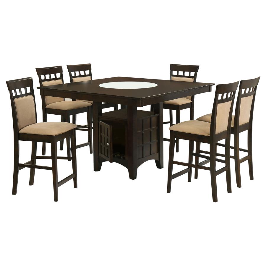 Gabriel 7-piece Square Counter Height Dining Set Cappuccino-zoom-2