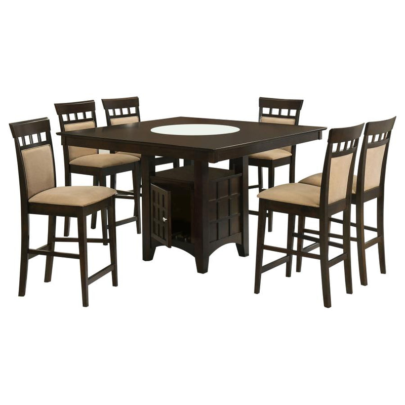 Gabriel 7-piece Square Counter Height Dining Set Cappuccino-zoom-
