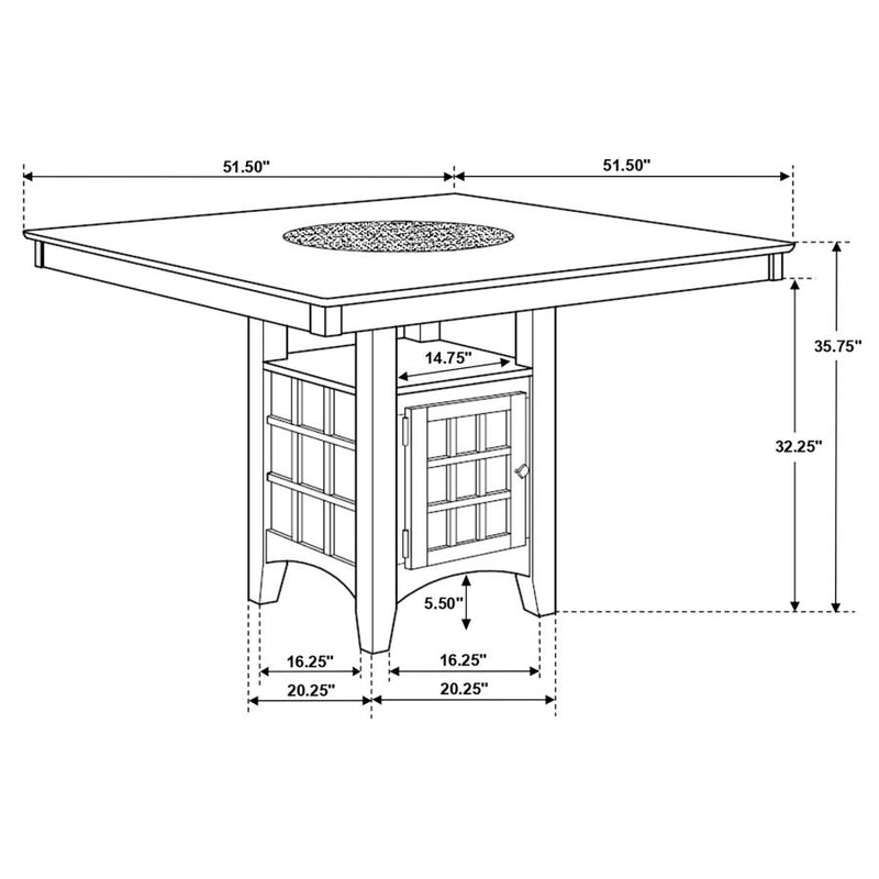 Gabriel 7-piece Square Counter Height Dining Set Cappuccino-zoom-