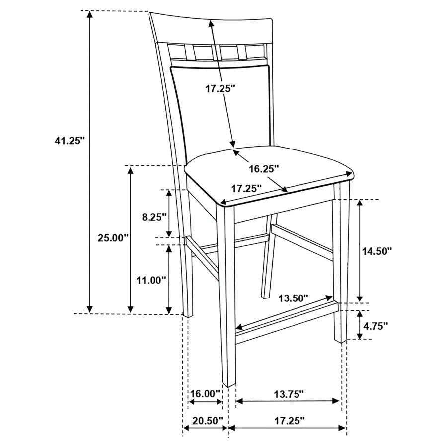 Gabriel 7-piece Square Counter Height Dining Set Cappuccino-zoom-13