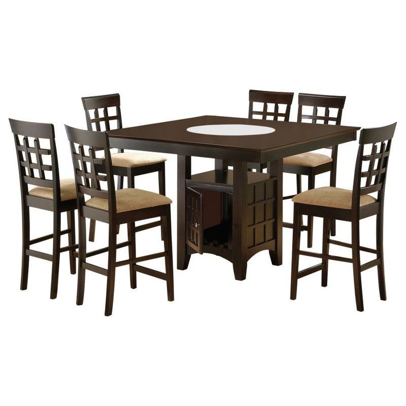 Gabriel 7-piece Square Counter Height Dining Set Cappuccino-zoom-