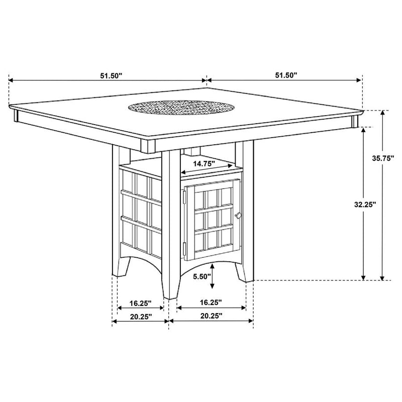 Gabriel 7-piece Square Counter Height Dining Set Cappuccino-zoom-