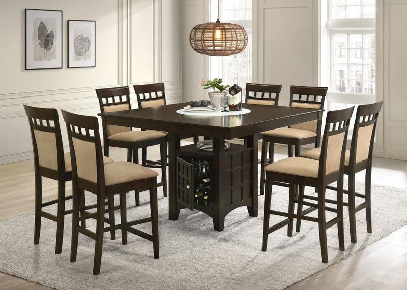 Gabriel 9-piece Square Counter Height Dining Set Cappuccino-zoom-