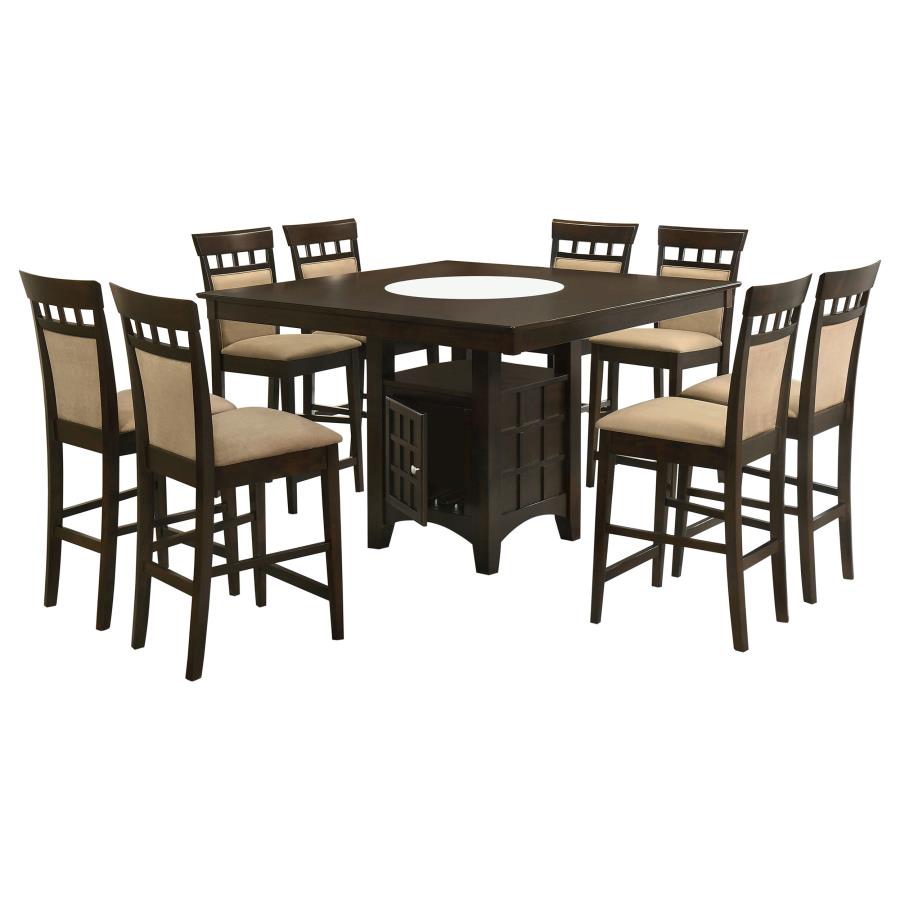 Gabriel 9-piece Square Counter Height Dining Set Cappuccino-zoom-2