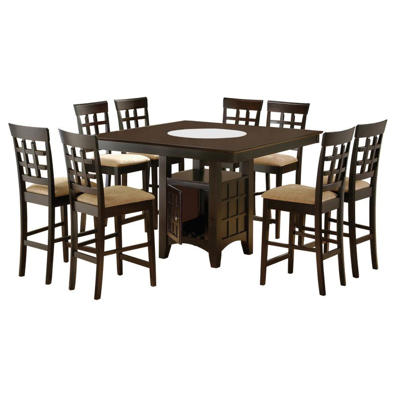 Gabriel 9-piece Square Counter Height Dining Set Cappuccino-zoom-