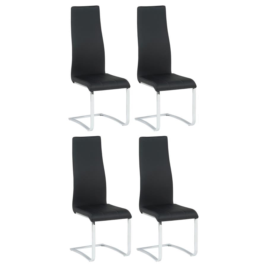 Montclair Upholstered Dining Side Chair Black (Set of 4)-1