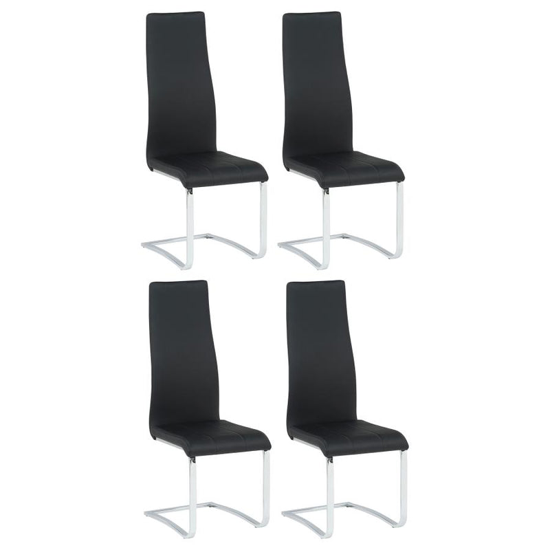 Montclair Upholstered Dining Side Chair Black (Set of 4)-zoom-