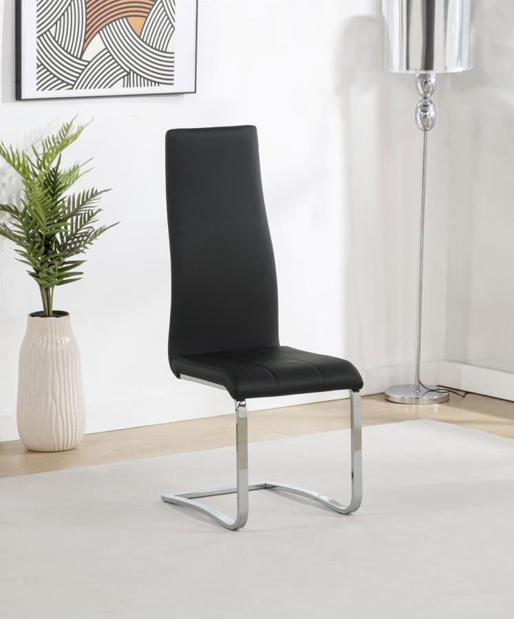 Montclair Upholstered Dining Side Chair Black (Set of 4)-2