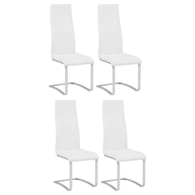 Montclair Upholstered Dining Side Chair White (Set of 4)-zoom-