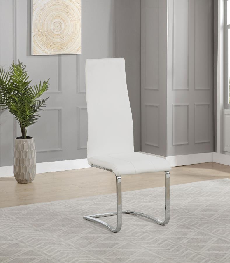 Montclair Upholstered Dining Side Chair White (Set of 4)-zoom-2